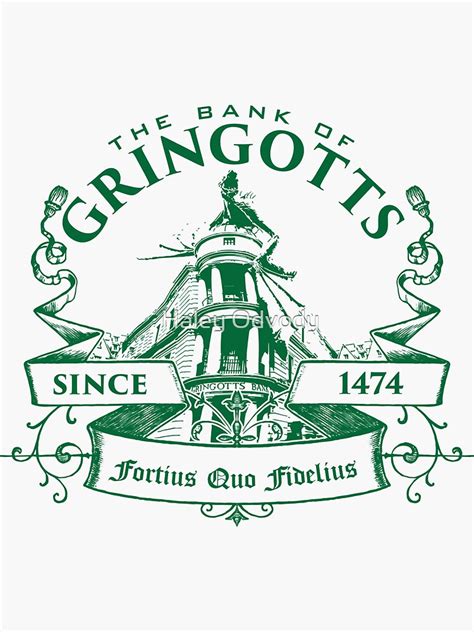 "Gringotts Wizarding Bank" Sticker for Sale by hodvody | Redbubble