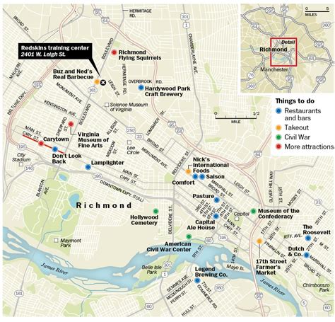 Richmond attractions map - The Washington Post