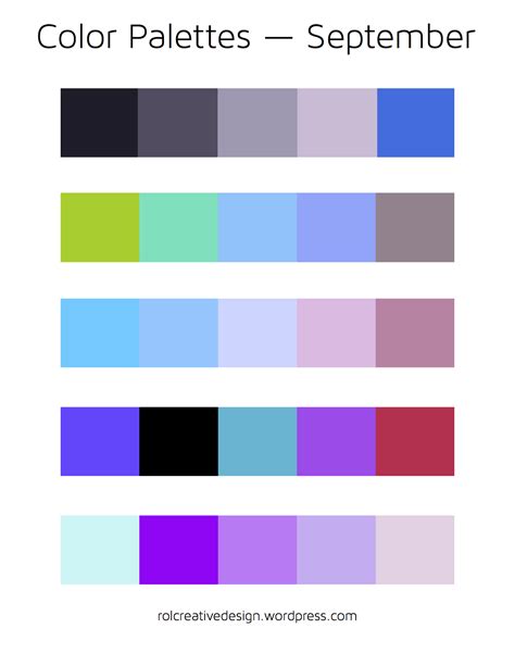 Colors of the Month September | Color, Color pallets, Palette