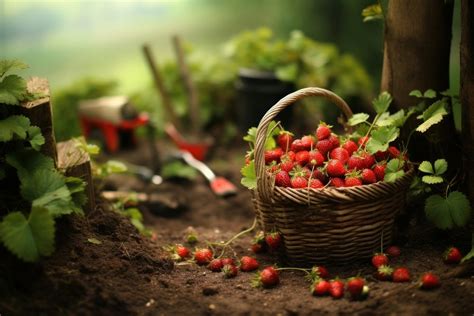 Strawberries strawberry harvesting gardening. AI | Free Photo - rawpixel