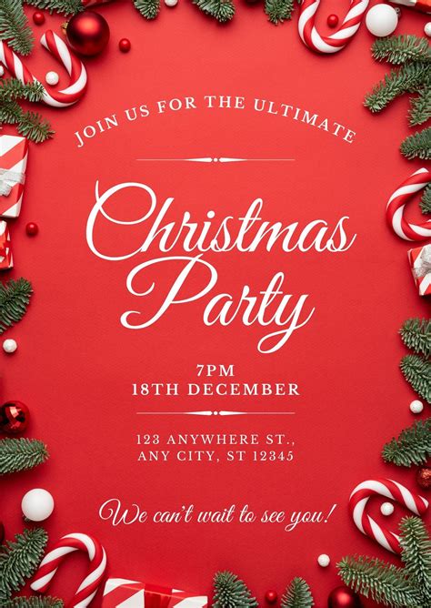 Christmas Party Invitation Clipart