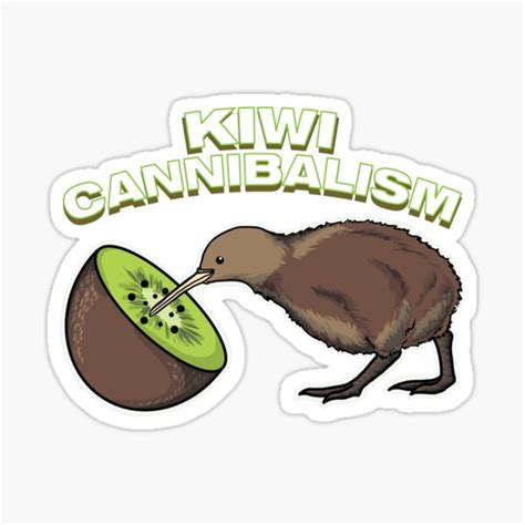 "Kiwi Cannibalism Bird & Plant - Gift Idea" Sticker for Sale by Kentala ...