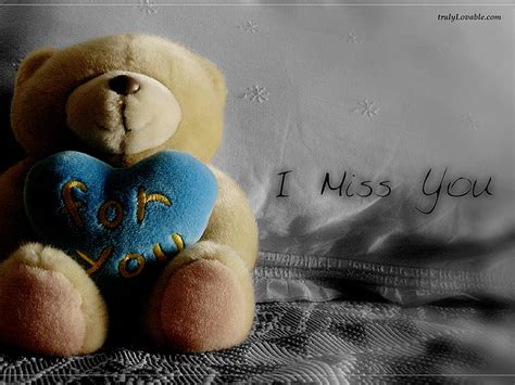 I Miss U, i miss you, heart, bear, my love, teddy bear, miss, HD ...