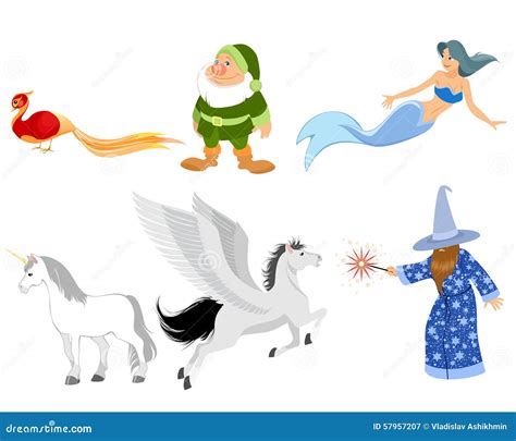 Six Fairy-tale Characters Stock Vector - Image: 57957207