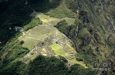 Aerial View Of Machu Picchu Photograph by James Brunker