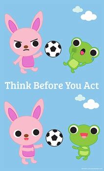 Think Before You Act! Poster 8 1/2 x 14 by C Regli | TpT