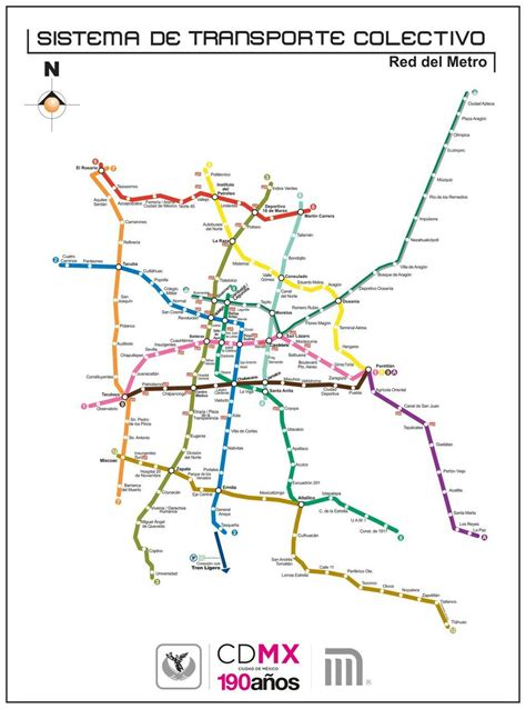 Mapa Del Metro De Ciudad De Mexico Para Descarga Mapa Detallado Para ...