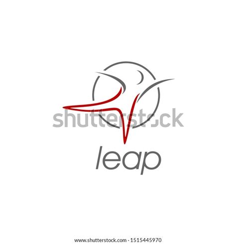 Leap Logo Simple Abstract Outline Stick Stock Vector (Royalty Free ...