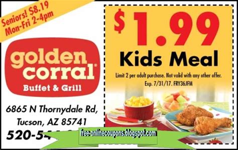 Printable Coupons 2020: Golden Corral Coupons