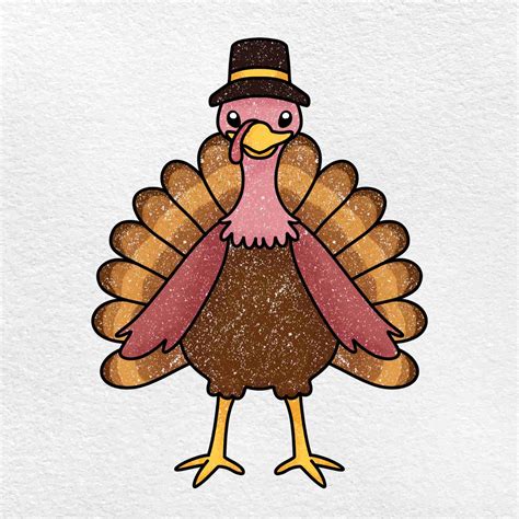 Thanksgiving Turkey Drawing - HelloArtsy