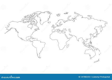 Black And White Map Of Europe And Asia