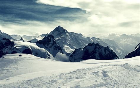 Snowy Ice Mountains in Iceland Landscape Wallpaper, Landscape Walls ...