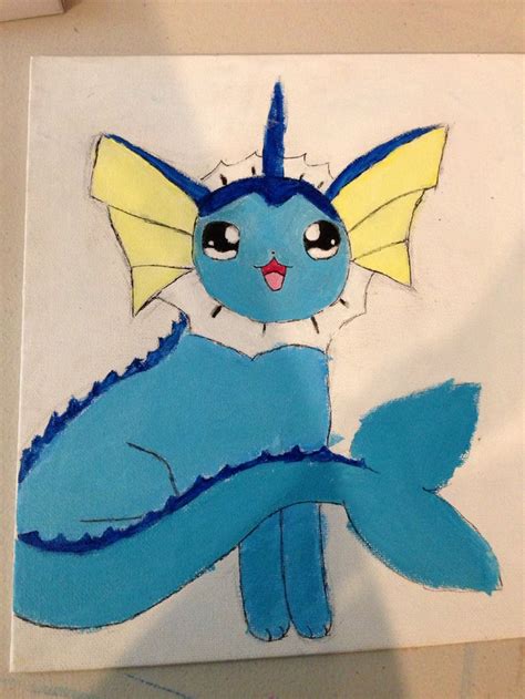 Vaporeon painting watercolor By : aerialartscat | Pokemon, Pokemon go ...