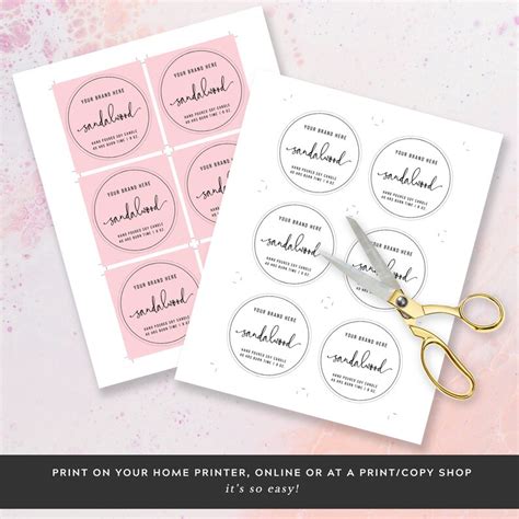 Round Candle Labels Printable Round Candle Tin Label - Etsy