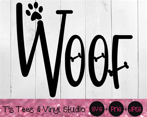 Woof Svg, Dog Svg, Bone Svg, Dog Bone Svg, Paw Svg, Paw Print Svg, Lov ...