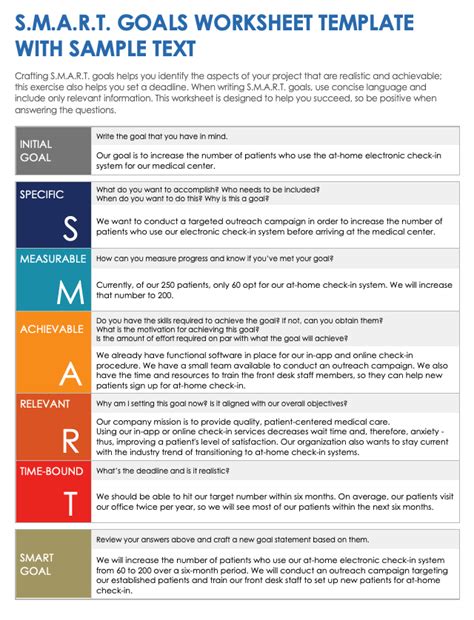 Professional SMART Goal Examples | Smartsheet