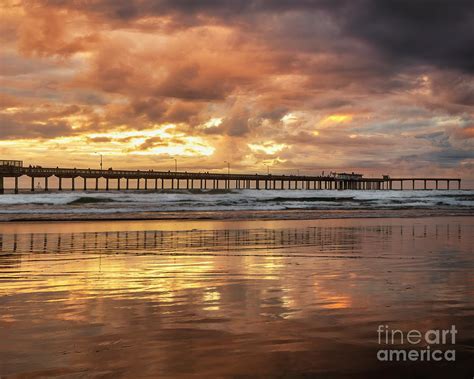 Ocean Beach Pier Sunset Photograph by Tina Faye Photography - Fine Art ...