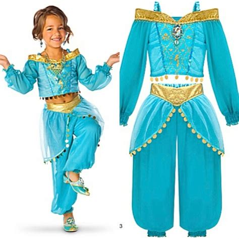 Disney Store Princess Jasmine Costume Dress Halloween Arabian Dress Up ...