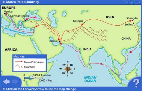 Interactive Map of Marco Polo's Travels