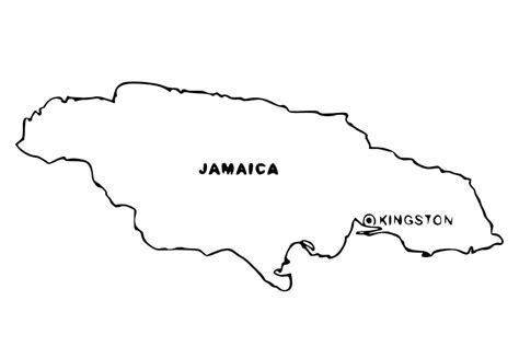 Printable Map of Jamaica coloring page - Download, Print or Color ...