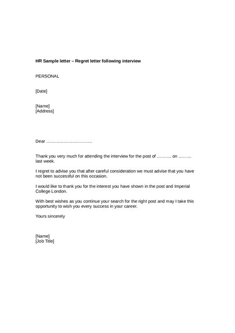 2024 Job Rejection Letter - Fillable, Printable PDF & Forms | Handypdf