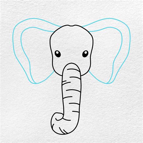 How to Draw an Elephant Face - HelloArtsy