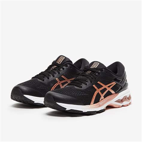 ASICS Womens Gel-Kayano 26 - Black/Rose Gold - Womens Shoes | Pro ...