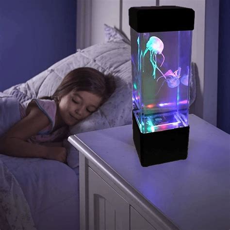 XGeek Led Jellyfish Tank Night Light Electric Variable Color Table ...