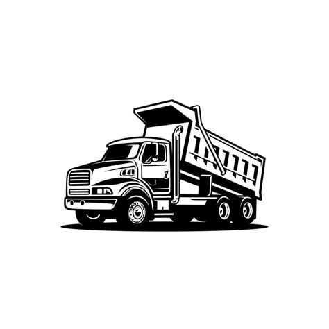 dump truck. trucking premium logo vector . monochrome 5231334 Vector ...