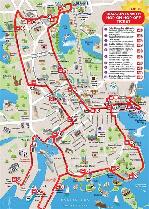 Helsinki Attractions Map | FREE PDF Tourist City Tours Map Helsinki 2024