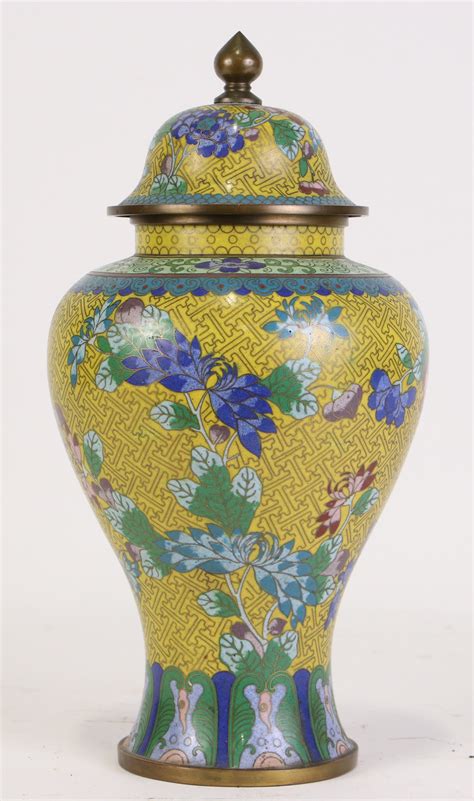 Sold Price: ANTIQUE CHINESE CLOISONNE LIDDED VASE - May 6, 0120 10:00 ...