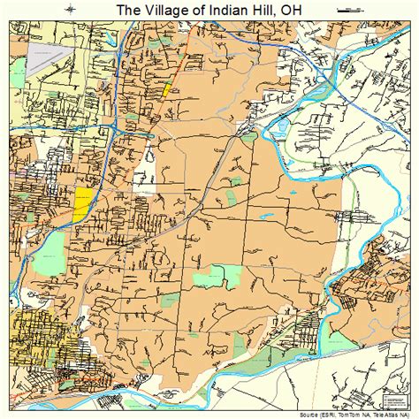 The Village of Indian Hill Ohio Street Map 3976582