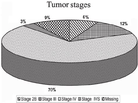 International Neuroblastoma Staging System stages of patients in the ...