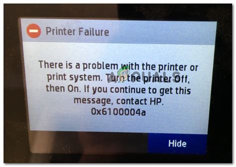 How to Fix HP Printer Error 0x6100004a?