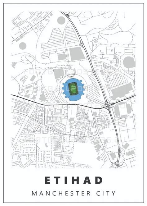 Manchester City Stadium Map | Poster