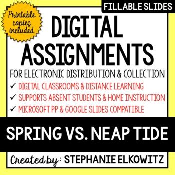 Spring vs. Neap Tide Digital Activities | Distance Learning | TPT