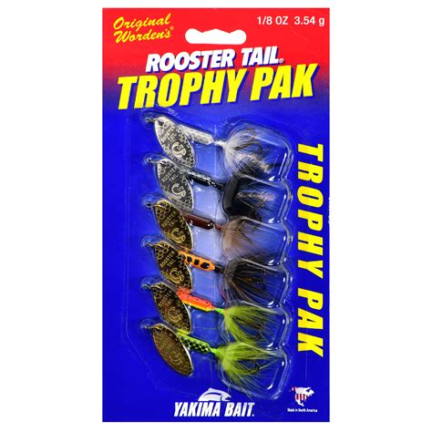 Buy Yakima Bait Worden's Rooster Tail Spinner Trophy Fishing Lure Kit ...