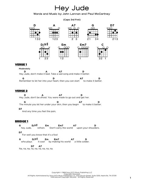 Hey Jude by The Beatles - Really Easy Guitar - Guitar Instructor