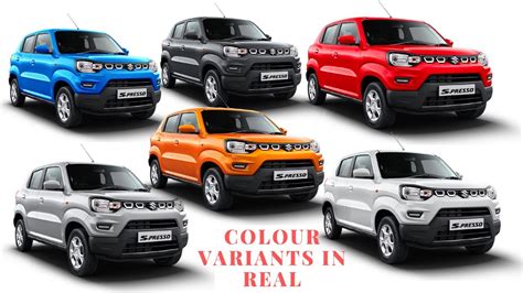 Maruti Suzuki S presso All Colours in real | spresso 6 Colors | Maruti ...