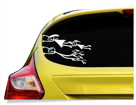 funny stick figure family decal unique stick family car