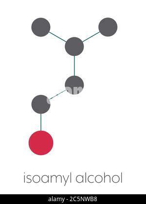 Isoamyl alcohol molecule. Skeletal formula Stock Photo - Alamy