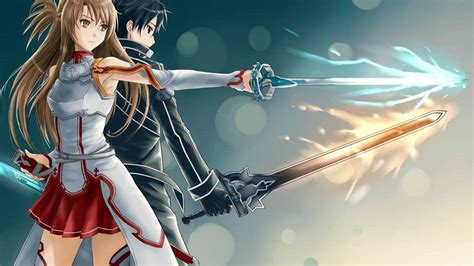 Sword Art Online Kirito And Asuna Fighting