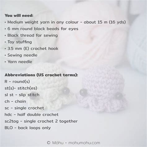 mini amigurumi octopus free crochet pattern