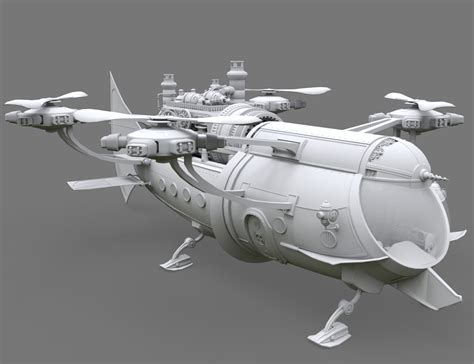 XI Steampunk Helicopter | Daz 3D