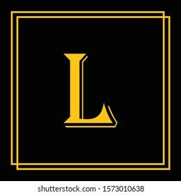 L Letter Logo Design Black Backgroundl Stock Vector (Royalty Free ...