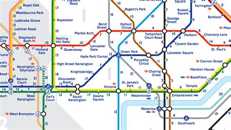 London Tube Map Zone 1