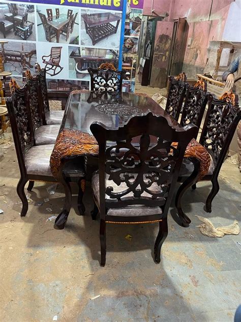 8 Seater Wooden Dining Table at Rs 120000/set in Hyderabad | ID ...