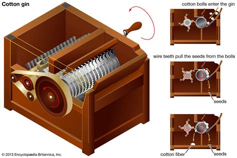 Diagram Of The Cotton Gin