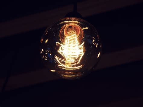 Light Bulb Dark Free Stock Photo - NegativeSpace