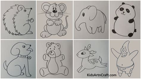 Easy to Draw Cute Animal Drawings for Kids - Kids Art & Craft